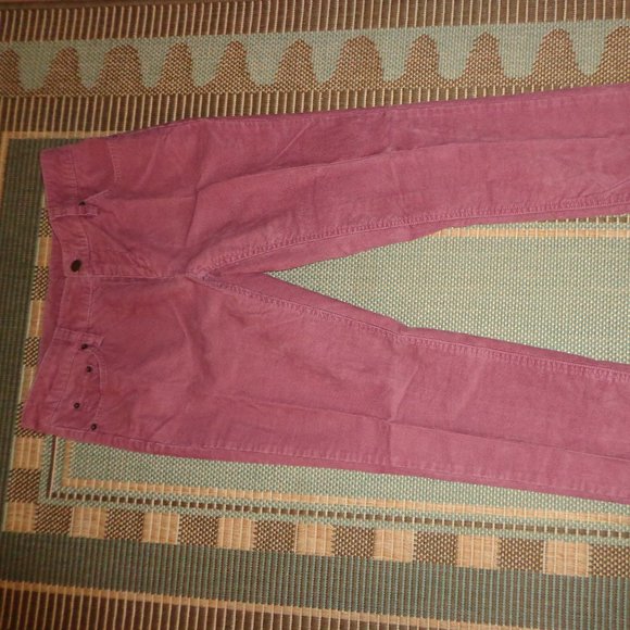 Garnet Hill Slim 5-Pocket Cord Size 2 Rose Zip/Button Closure - Picture 3 of 13